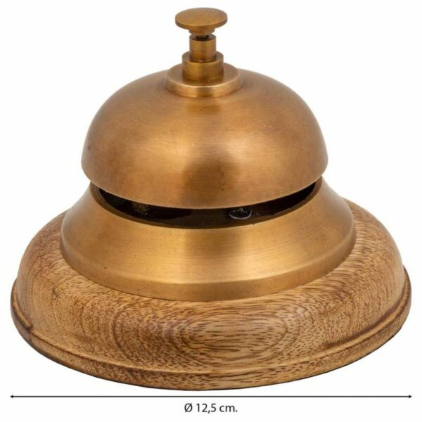 Doorbell Alexandra House Living Brown Brass Acacia 12 x 10 x 12 cm - Image 5