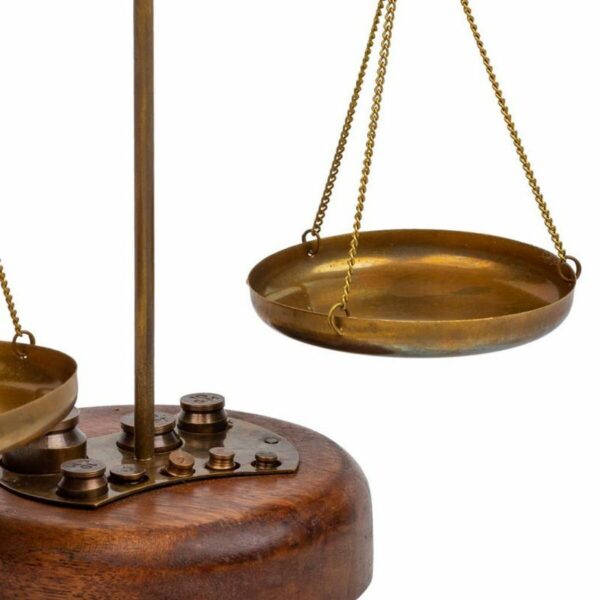 Decorative Figure Alexandra House Living Brass Acacia Scales 9 x 23 x 9 cm - Image 7