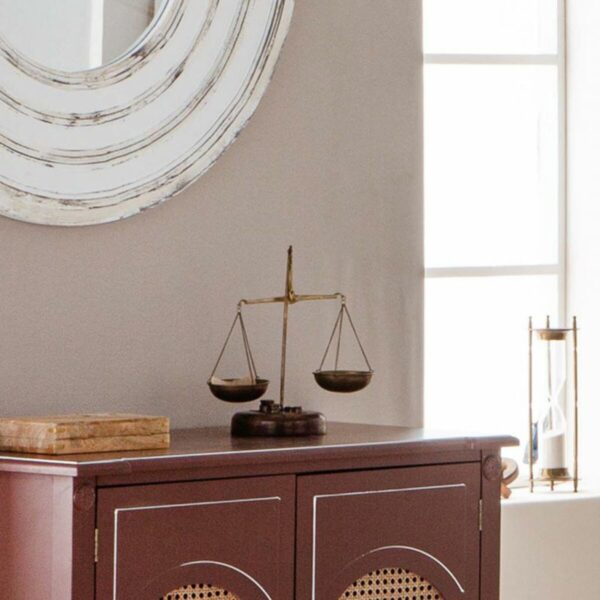 Decorative Figure Alexandra House Living Brown Brass Acacia Scales 12 x 25 x 12 cm - Image 3