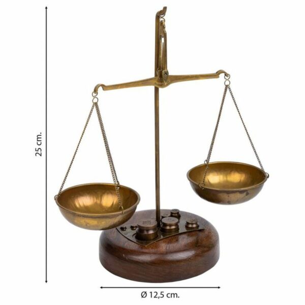 Decorative Figure Alexandra House Living Brown Brass Acacia Scales 12 x 25 x 12 cm - Image 5