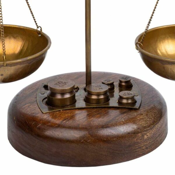 Decorative Figure Alexandra House Living Brown Brass Acacia Scales 12 x 25 x 12 cm - Image 7