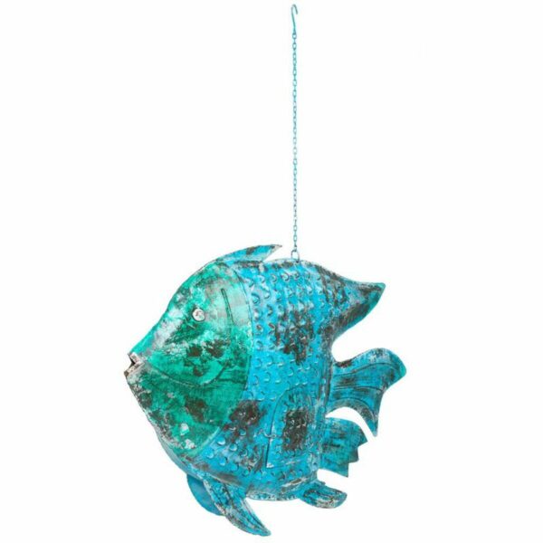 Decorative Figure Alexandra House Living Blue Mango wood Fish 10 x 80 x 105 cm - Image 5