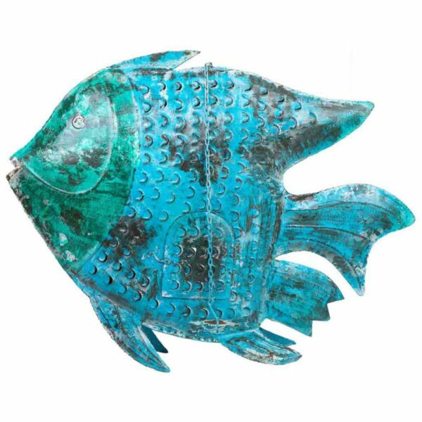 Decorative Figure Alexandra House Living Blue Mango wood Fish 10 x 80 x 105 cm - Image 8