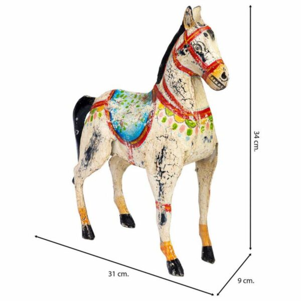Decorative Figure Alexandra House Living Mango wood Horse 9 x 34 x 31 cm - Image 4