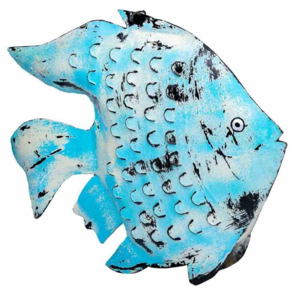 Decorative Figure Alexandra House Living Blue Mango wood Fish 8 x 46 x 62 cm - Image 6