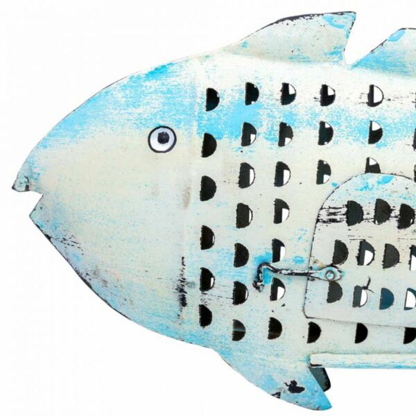 Decorative Figure Alexandra House Living Blue Mango wood Fish 10 x 28 x 62 cm - Image 7