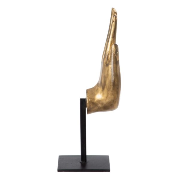 Decorative Figure Black Golden Wood 10 x 12 x 30 cm - Image 2