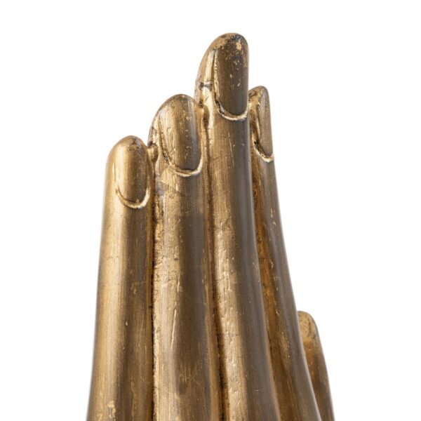 Decorative Figure Black Golden Wood 10 x 12 x 30 cm - Image 4