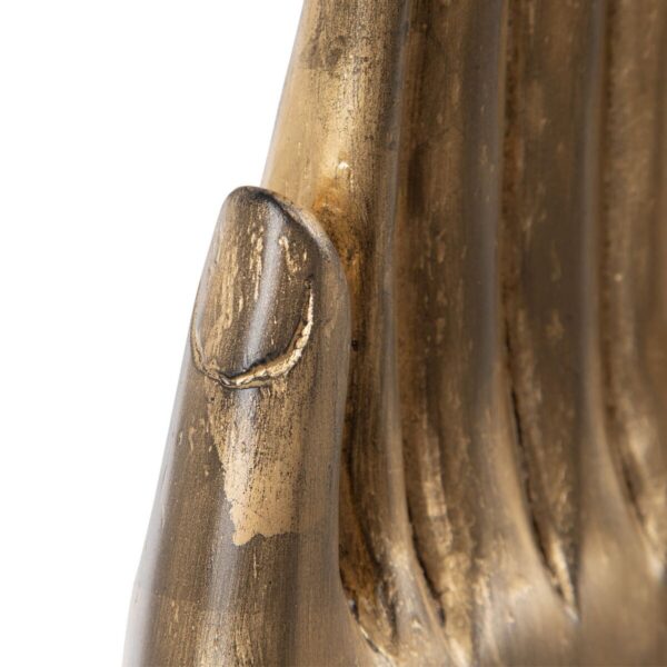 Decorative Figure Black Golden Wood 10 x 12 x 30 cm - Image 5
