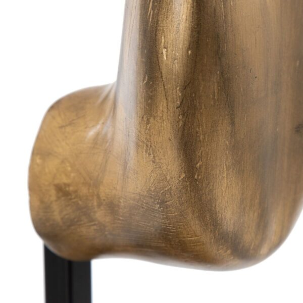 Decorative Figure Black Golden Wood 10 x 12 x 30 cm - Image 6