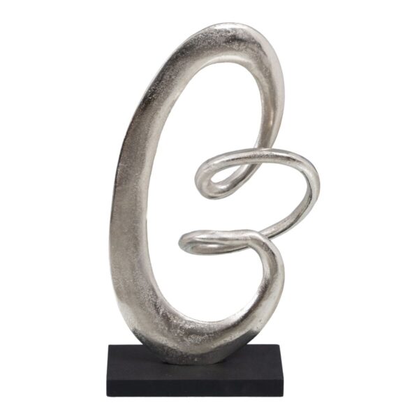 Decorative Figure 24 x 10 x 42 cm Black Silver - Image 5