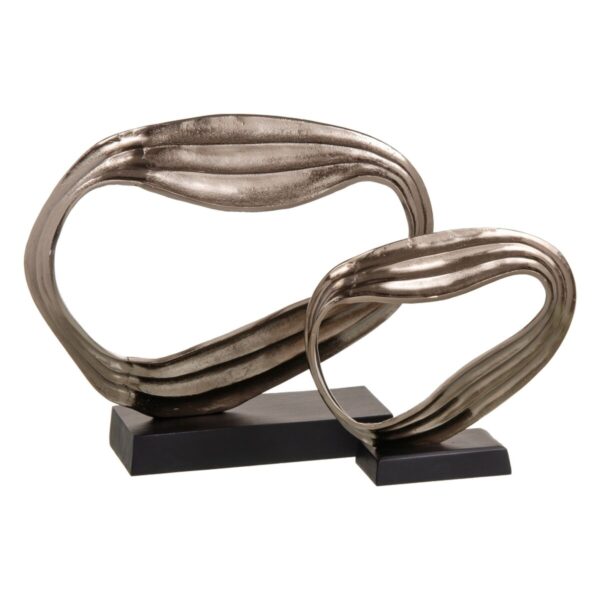 Decorative Figure Black Silver Aluminium 52 x 15 x 46 cm - Image 2