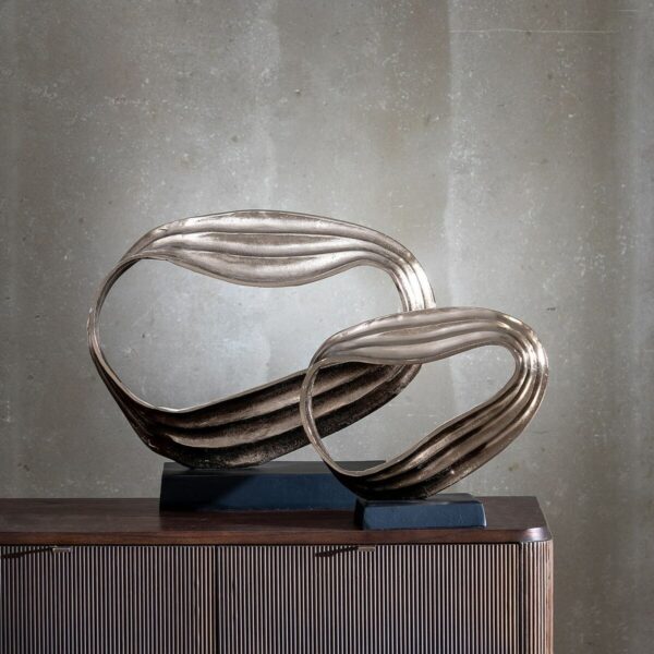 Decorative Figure Black Silver Aluminium 52 x 15 x 46 cm - Image 7