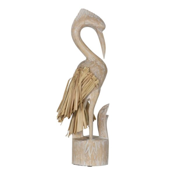 Decorative Figure White Natural Heron 20 x 10 x 62 cm - Image 2