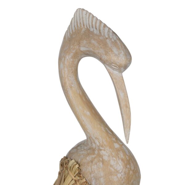 Decorative Figure White Natural Heron 20 x 10 x 62 cm - Image 3