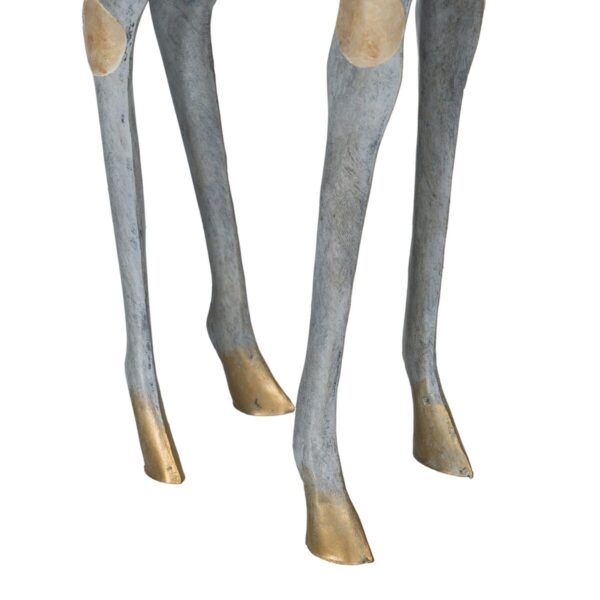 Decorative Figure Grey Golden Giraffe 27 x 12 x 100 cm - Image 5