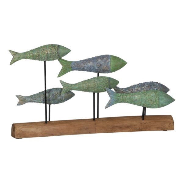 Decorative Figure Green Natural Fish 56 x 7 x 31 cm - Image 2