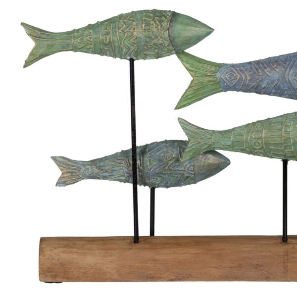 Decorative Figure Green Natural Fish 56 x 7 x 31 cm - Image 3