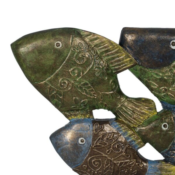 Decorative Figure Blue Brown Green Fish 60 x 11,5 x 52 cm - Image 3