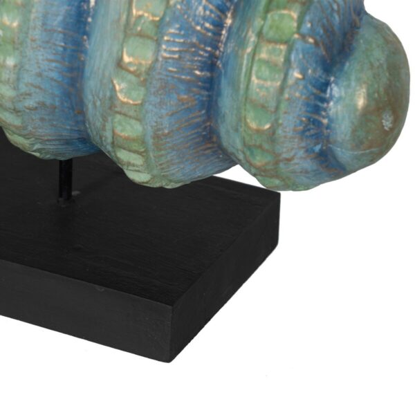 Decorative Figure Blue Brown Green Snail 38 x 20 x 33 cm - Image 6