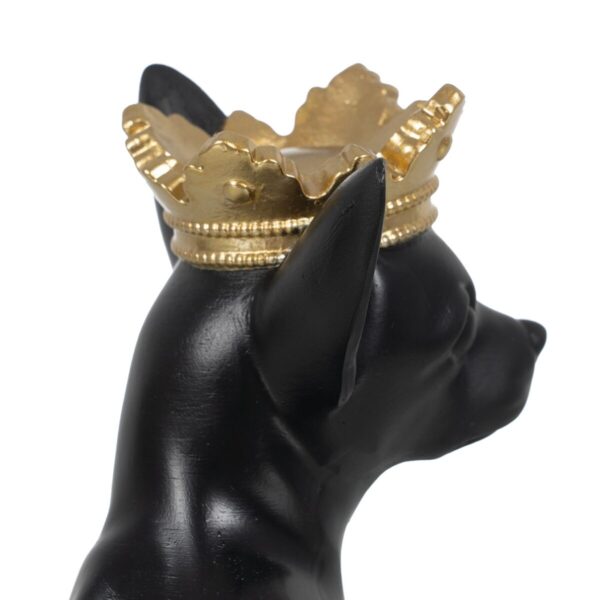 Decorative Figure Black Golden Dog 17 x 11,7 x 25,5 cm - Image 5