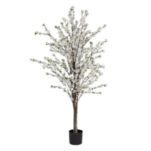Decorative Plant PVC Wood Cement Fabric 45 x 45 x 180 cm