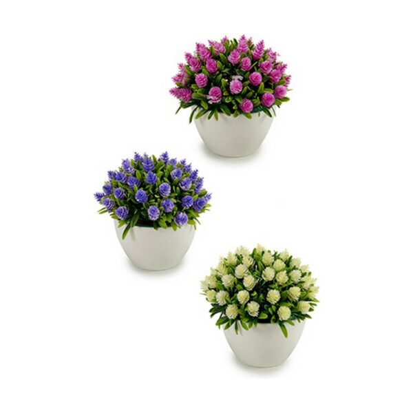 Decorative Plant Flowers Plastic 14 x 12,5 x 14 cm (12 Units) - Image 2