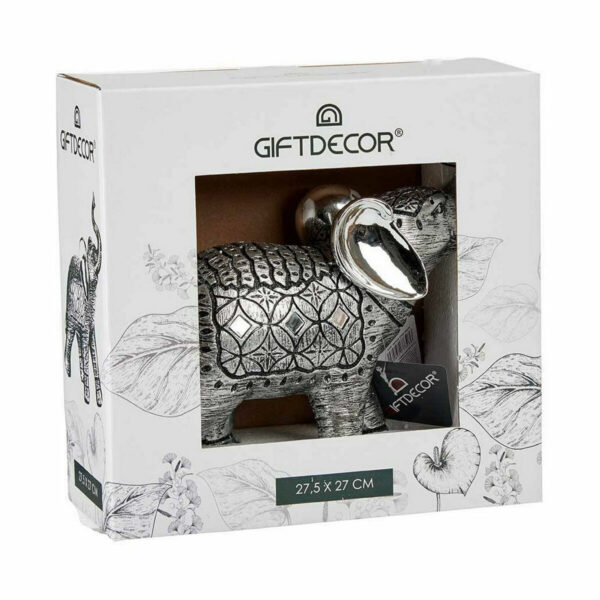 Decorative Figure Elephant Silver 27,5 x 27 x 11 cm (4 Units) - Image 3