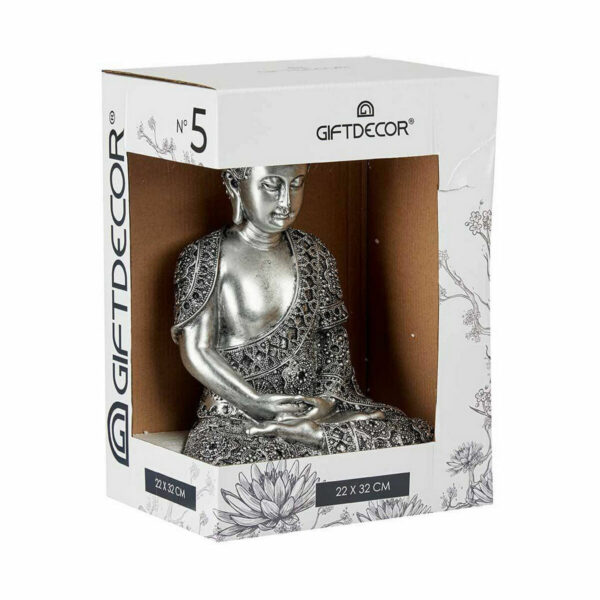 Decorative Figure Buddha Sitting Silver 17 x 32,5 x 22 cm (4 Units) - Image 3