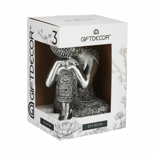 Decorative Figure Buddha Sitting Silver 20 x 30 x 20 cm (4 Units) - Image 3