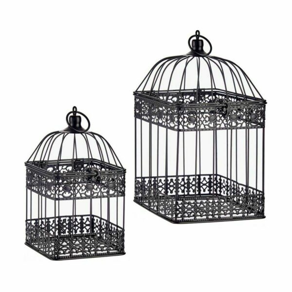 Decorative cage Set Black (4 Units) - Image 2