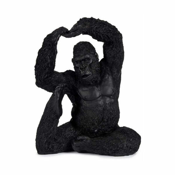 Decorative Figure Yoga Gorilla Black 15,2 x 31,5 x 26,5 cm (3 Units) - Image 2