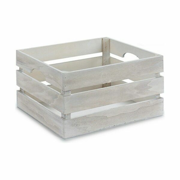 Decorative box White Wood 36 x 18 x 26 cm (12 Units) - Image 2