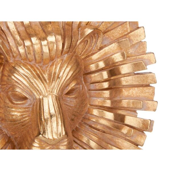 Decorative Figure Lion Black Golden 28 x 38,5 x 11,5 cm (4 Units) - Image 3