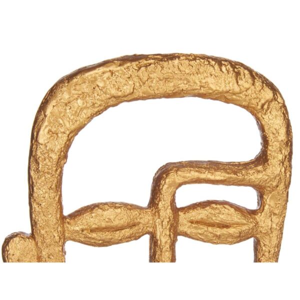 Decorative Figure Face Golden 19,5 x 38 x 10,5 cm (4 Units) - Image 3