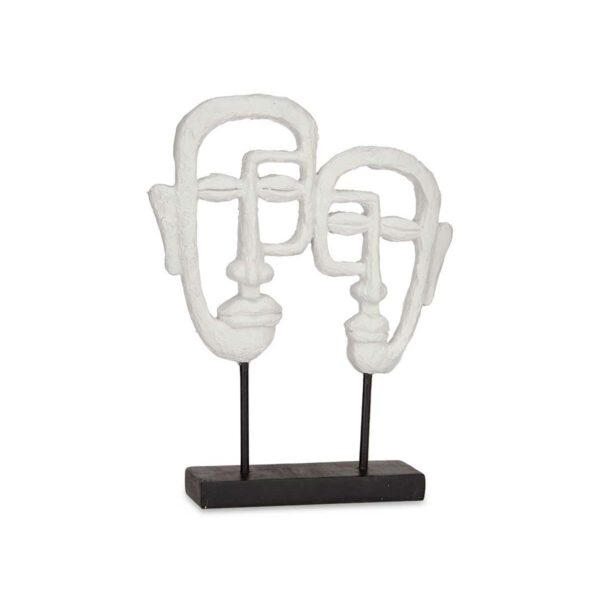 Decorative Figure Face White 27 x 32,5 x 10,5 cm (4 Units) - Image 2