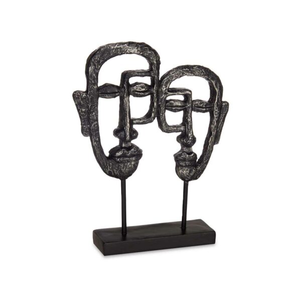 Decorative Figure Face Black 27 x 32,5 x 10,5 cm (4 Units) - Image 2