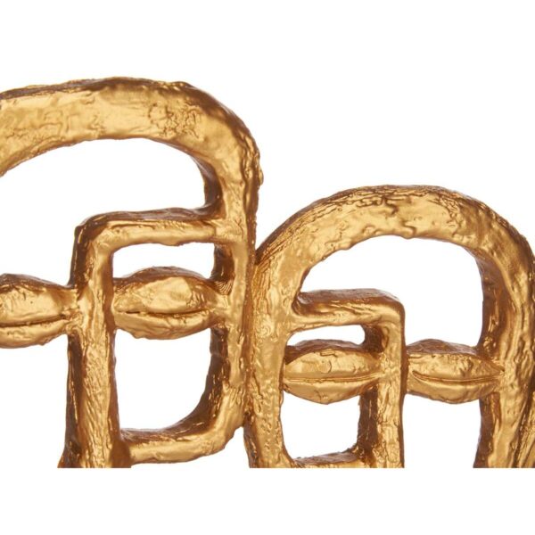 Decorative Figure Face Golden 27 x 32,5 x 10,5 cm (4 Units) - Image 3