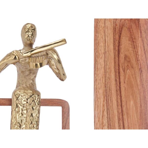 Decorative Figure Violin Golden Wood Metal 13 x 27 x 13 cm - Image 3