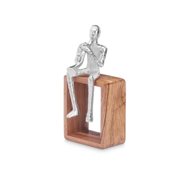 Decorative Figure Saxophone Silver Wood Metal 13 x 27 x 13 cm - Image 2