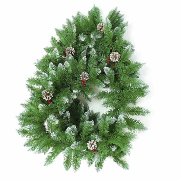 Christmas garland PVC Green Natural Pineapples 270 x 28 x 14 cm - Image 2