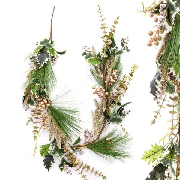 Christmas garland Multicolour Champagne Plastic 150 cm - Image 3