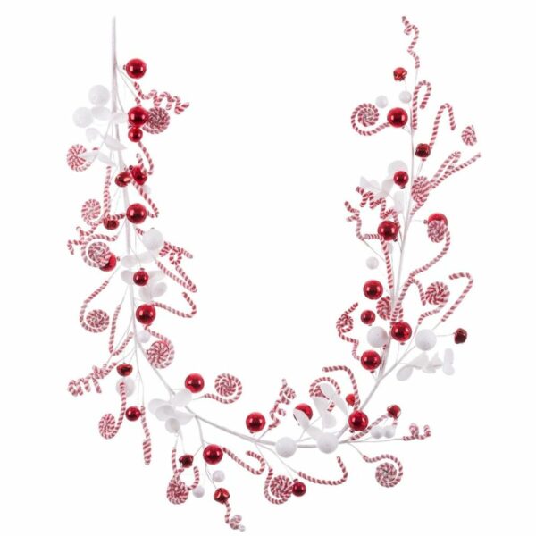 Christmas garland White Red Plastic Foam 180 cm - Image 5