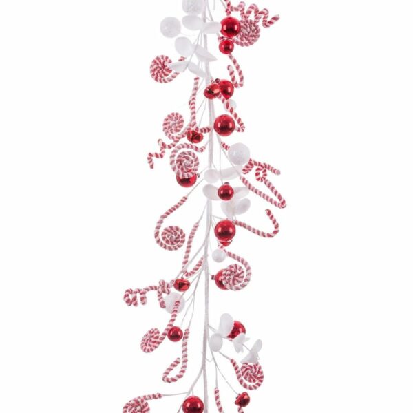 Christmas garland White Red Plastic Foam 180 cm - Image 4
