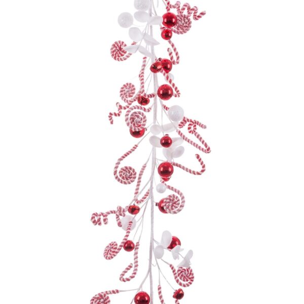 Christmas garland White Red Plastic Foam 180 cm - Image 2