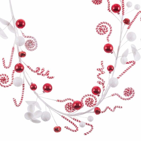 Christmas garland White Red Plastic Foam 125 cm - Image 3
