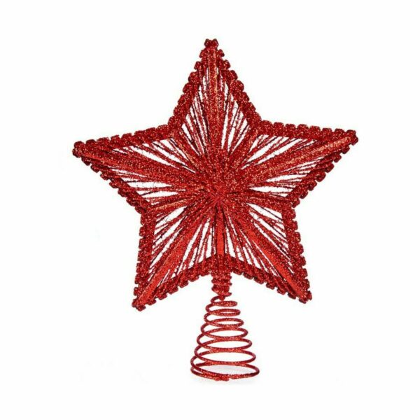 Christmas star Red Steel Plastic 20 x 5 x 25 cm (10 Units) - Image 2