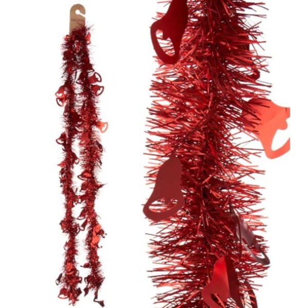 Christmas garland Tinsel Hoods Red Plastic 12 x 12 x 200 cm (36 Units) - Image 2