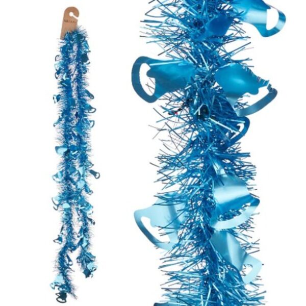 Christmas garland Tinsel Hoods Turquoise Plastic 12 x 12 x 200 cm (36 Units) - Image 2