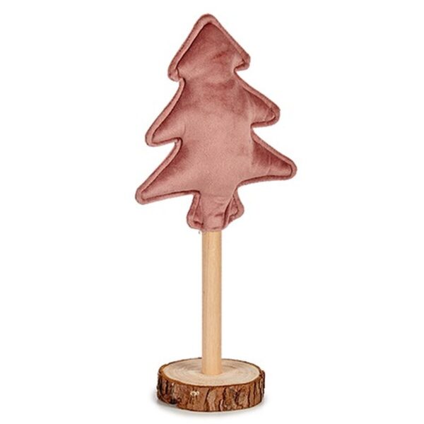 Christmas Tree Polyester Pink Wood 8 x 13 x 30 cm (12 Units) - Image 2